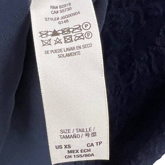 JUICY COUTURE Floral Navy Lace 3/4 Arm Dress SZ XS - Picture 7 of 8